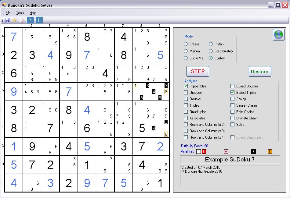 Duncan's SuDoku Solver