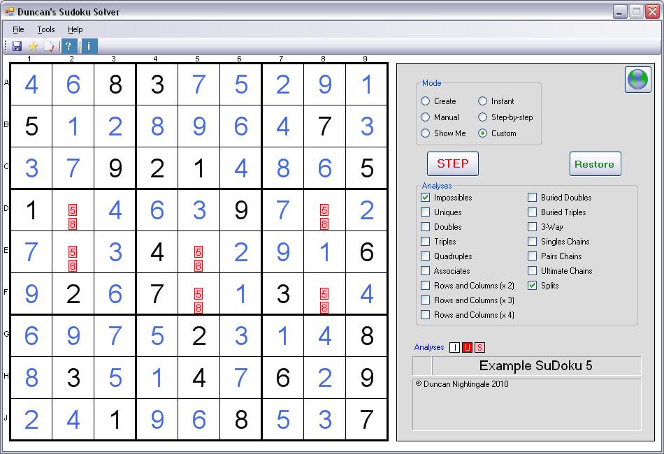 Duncan's SuDoku Solver