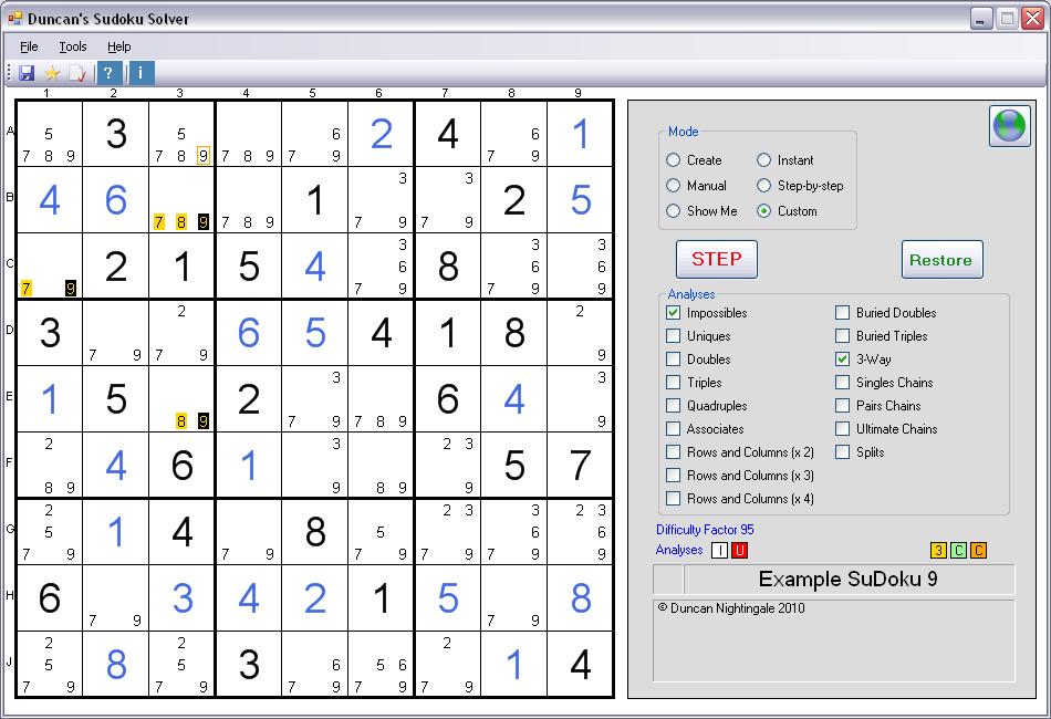 Duncan's SuDoku Solver