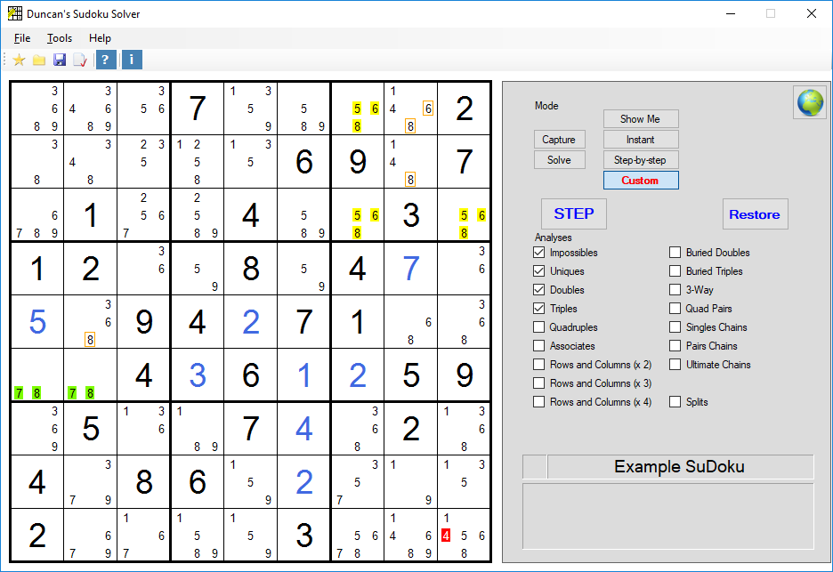 Duncan's SuDoku Solver